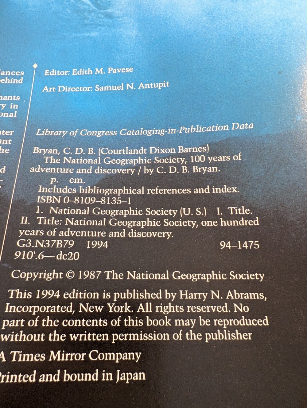 The National Geographic Society 100 Years of Adventure and Discovery Book C.D.B. - Picture 6 of 10